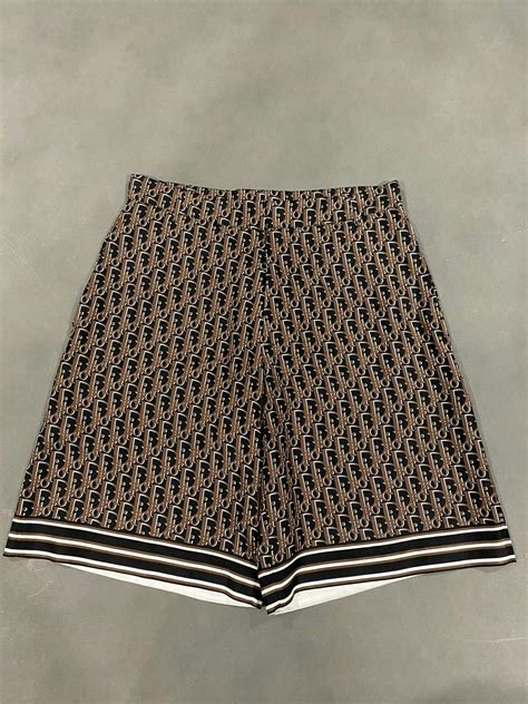 christian dior brown vichy shorts|Dior Brown Vichy Print Silk High Waist Shorts M .